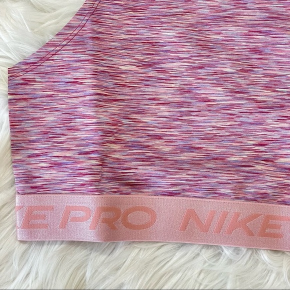 NIKE Pro Spacedye Tank Top Sports Bra in Pink Glaze - Picture 7 of 11